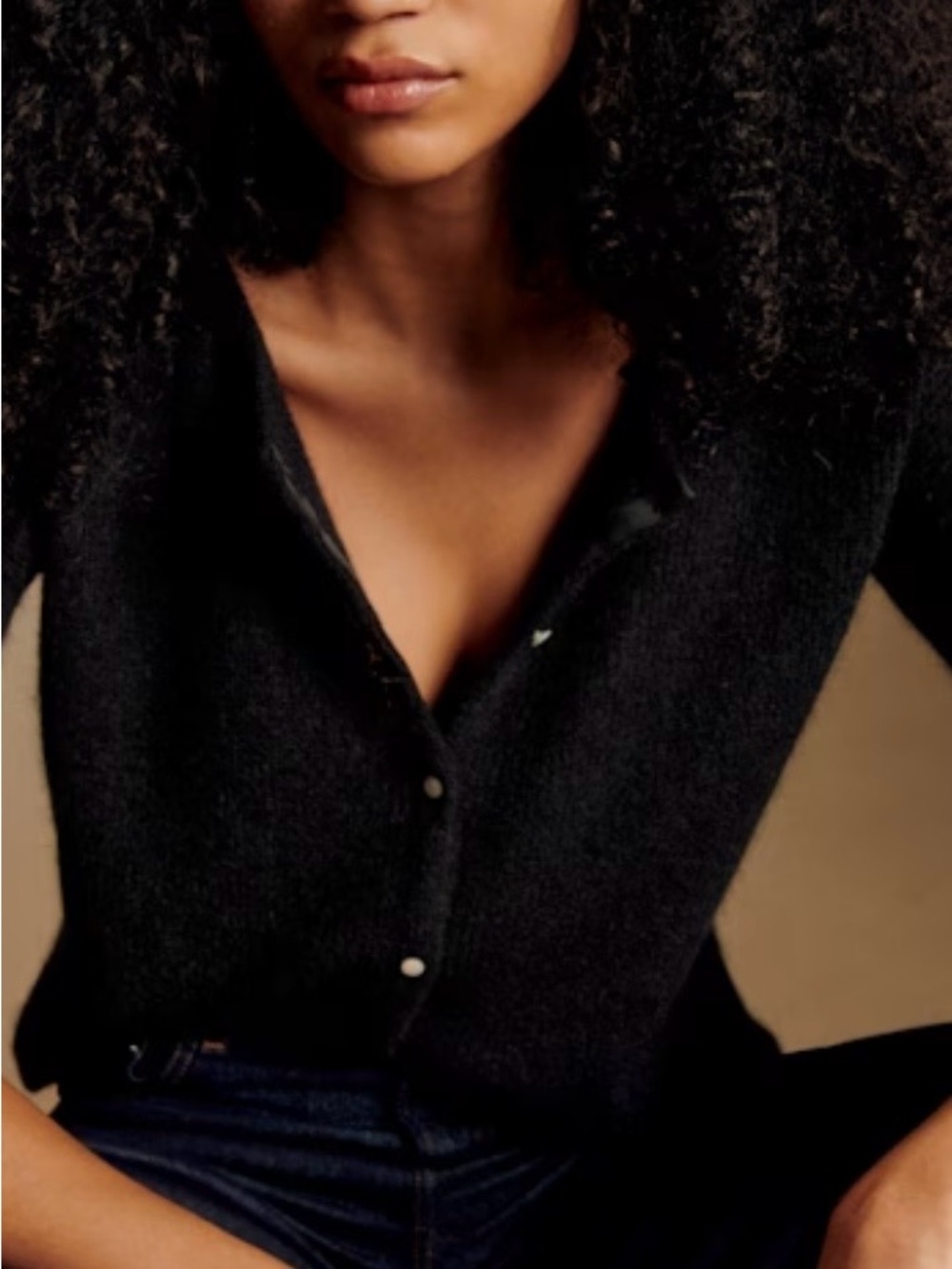 Sezane Gaspard Cardigan In Black - Picture 6 of 6